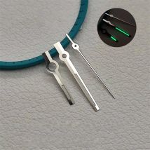 NH35 NH36 Watch Aiguille Hands Silver Needles C3 Super Lume Pointer Baton Style Datejust Hands Polished for Automatic Movement