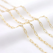 2 Types 14K Gold Plated Oval Cable Chains DIY Jewelry Making Accessories Handmade DIY Bracelets Necklace Chain Fittings
