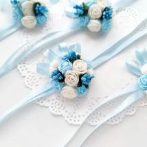 LKY Fr Wrist Corsage Wedding Bridesmaid Bracelet fleur Foam Roses Boutonniere Bridal Sister Girl Bracelets Party Prom Decoration