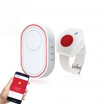 Topvico WIFI Panic Button for Elderly Alarm SOS Bracelet Watch Fall Alert Senior Emergency Call Wireless Caregiver Pager Tuya