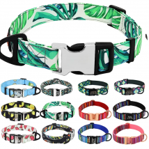 Nylon Pet Dog Collar Personalized Custom Nameplate ID Tag Accessories Dog Collars Engraved Small Medium Large Pets Puppy Collars
