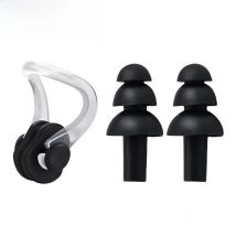 1 Set Waterproof Soft Silicone Swimming Earplugs Nose clip Swimming Ear & Nose Protector for Adult Children