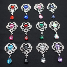 5Pcs 30*53MM Alloy Rhinestone DIY Pendant Used For Wedding Dress, Hair, Wine Bottle And Invitation Decoration Accessories
