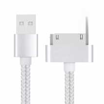 1m 2m 3m Braided USB Data Charger Cable for iPhone 4S 4 S 3GS iPad 1 2 3 iPod Nano iTouch Fast Charging Data Sync Cable Cord