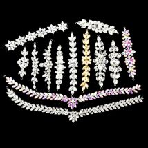 1 Yards Exquisite Rhinestone Jewellery Chain Glass Drill Hand-sewn DIY Clothing Bags Horse Eye Decorations Accessories ML266