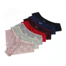 Fashion Women's Sexy Lace Panties Breathable Soft Lingerie Female Bikini Bottom Low Waist Seamless Cotton Crotch Underpants 1pcs