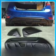 ST Style ABS Matt Black Rear Bumper Lip Diffuser Apron Splitter Spoiler for Ford Fiesta MK7 2008-2013 Car Accessories