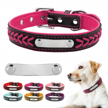 Dog Collar Personalized Custom Dog Tag Collar Engraved Puppy Cat Nameplate Collar Adjustable For Small Medium Large Dogs Pug