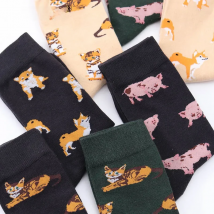 Japan Style Harajuku Dog Funny Socks Women Ankle Cute Cotton Socks Fashion Cool Hipster Skateboard Female Meias Art Animal Sox
