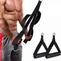 Tricep Pull Down Rope Cable Attachment With 2 Pcs Adjustable Handle Grips Gym Home Fitness Resistance Bands Workout Equipment