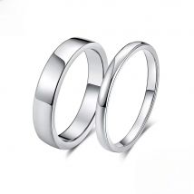 ORSA JEWELS Minimalism 2mm 4mm Ring for Women Men Gift Soild 925 Sterling Silver Dainty Fashion Finger Rings Free Engraving SR73