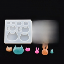 SNASAN  Cat Rabbit Pendant Resin Silicone Mold Epoxy Silicone Casting Mould DIY Handmade Jewelry Making Charms Earrings Beads