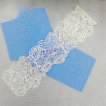 Aomily 40cm Flower Lace Mold Cake Border Decoration Tools Fondant Cake 3D Mold Food Grade Silicone Mat Mould Baking Flower Mold