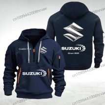 Suzuki Zipper Hoodie, Outdoor Sports Enthusiast, 2026 New Style, Unisex Fashionable Half-Zip Pocket Spring/Autumn Jacket