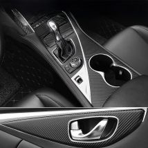 Suitable for Q50 Interior Stickers, Carbon Fiber Modified Film for Central Control Gear Shift for Infiniti Q50 2013-2023