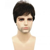 StrongBeauty Dark Brown Wig Mens Short Synthetic Hair Wigs COLOUR CHOICES