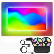 Smart Ambient TV Led Backlight For 4K HDMI 2.1 Device Sync Box Led Strip Lights Kit Wifi Alexa Voice Google Assistant Control