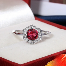 Retro Rings 925 Silver Jewelry Charm Ruby Zircon Gemstones Finger Ring for Women Wedding Engagement Party Accessories Wholesale