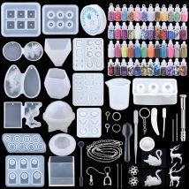 Juego de moldes de fundición epoxi, kits de herramientas de fundición UV de silicona, moldes de fundición de resina para fabricación de joyería, accesorios para pendientes DIY, 16 estilos
