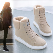 Platform Women's Shoes Winter Women Sneakers Warm Fur Plush Lady Casual Shoes Lace-up Fashion Woman Chunky Sneaker tenis femme
