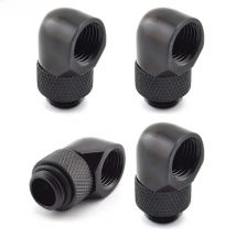 4pcs G1/4 Thread 90 Degree Fitting Adapter Brass Rotary Fitting Water Cooler Connector for Computer PC Water Cooling System