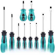 Repair Tool Set-Magnetic Precision Screwdriver Kit with Phillips and Flat Head, Non-Slip Handle, Screwdriver Tool Set