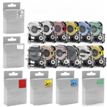 6/9/12/18/24mm Tape Compatible for Epson SS12KW ST12KW SS6KW SS9KW SS18KW SS24KW Label For Epson LW-300 LW-400 LW-600P Printer