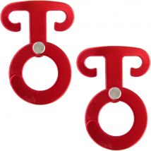 2PCS Ultralight Aluminum T-Ring Hooks Paracord Tension Camp Hooks Guyline Cord Adjuster for Tent Camping Hiking Backpacking