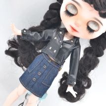 28cm Blyth doll clothes Fashion leather jackets skirts shoes