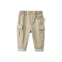 DBS16289 dave bella spring baby boys fashion cartoon pockets pants children full length kids pants infant toddler trousers