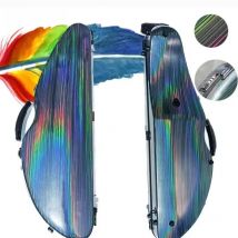 USA low tax Multicolor Arc Unique Design 4/4 3/4 Violin Case Carbon fiber Triangle Violin Box Violin Accessary With hygrometer