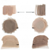 Transparent Lace 4x4 Lace Net for Making Closure 5pcs Swiss Lace Closure Base Foundation Wig Accessories for Making Wigs