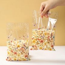 10/25/50pcs Wildflower Transparent Gift Bags Wildflower Spring Birthday Party Gift Packing Bag 1st Birthday Baby Shower Decor
