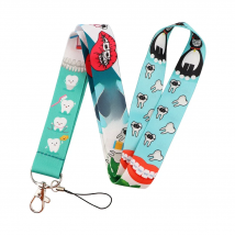 PF506 Dongmanli Tooth Dentist Doctor Nurse Neck Straps lanyard Cute Keychain ID Card Pass Key Ring Badge Holder Jewelry Gifts