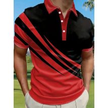 Fashion Striped Trend Men's Polos T-Shirts Summer Short Sleeve 3d Print Street Comfortable POLO Tee 6XL Plus Size Casual Tops