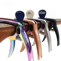 3 in1 Guitar Capo for Acoustic and Electric Guitar with Bridge Pin Remover and Guitar Pick Slot holder Aluminum Alloy