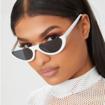 2025 Half Moon Slim Sunnies Sunglasses Women Brand Designer Retro Vintage Pink Lens Cat Eye Frame Sun Glasses Girls Shades 463B