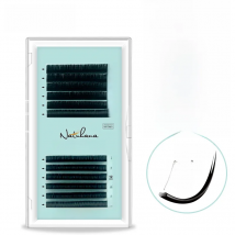 NATUHANA  Mink Lashes Korea PBT Ellipse Flat Eyelash Extension Split Tips Cilio Softer False Eyelashes Matte Double Tips Makeup