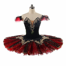 Adult Women Black Red Professional Tutu La Esmeralda Ballet Tutu Platter Pancake Tutu Dress Girls Kids Ballerina Party Costume