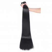 Blice 10-30Inch For Women Synthetic Yaki Straight Weaving 100% Futura Heat Resistant Fiber 1PC/Lot Hair Extensions Natural Black