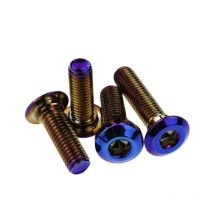 10 Pieces Motorcycle M8*1.25mm*25mm/35mm Rotor / Brake Disc Screws Bolts Plating Color For Honda Yamaha Kawasaki Suzuki Ornament