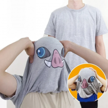 Anime Hashibira Inosuke Cosplay T-shirts for Man Women Summer Print Unisex Fashion Tshirt