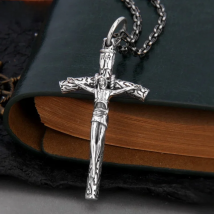 BOCAI S925 Sterling Silver Pendants for Men Women New Fashion Jesus Crucifixion Cross Ornaments  Amulet Jewelry Wholesale