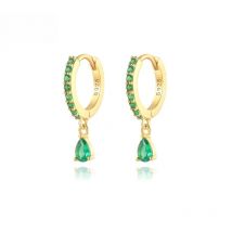 CANNER 925 sterling silver small round earring for women colorful zirconia drop earrings for women silver 925 fashion jewelry