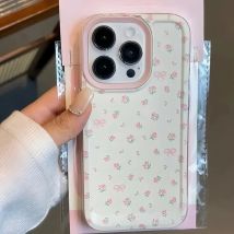 Cute Flowers Luxury Phone Case For iPhone 16 15 14 13 12 11 Mini Pro Max X XR XSMax 7 8 Plus Transparent Soft TPU Back Cover
