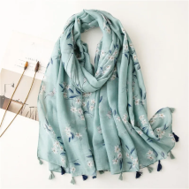 2022 New Fashion Summer Women Scarf Bohemia Flower Beach Hijab Shawls and Wraps Female Foulard Echarpe Designer Pashmina Bandana