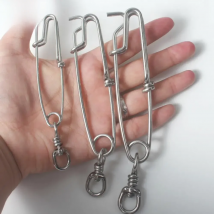 5PCS stainless steel tuna clip AS3-AS5 snap with B.L swivel for spearfishing long line fishing nylon line