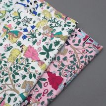 Cute Cartoon Printed Fabric Poplin Thin Cotton For Sewing Clothes Dresses Bags By Meters