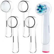 4 Pcs Compatible with Oral B Electric Toothbrush Heads Dustproof Covers, Rounded Brush Head Protective Cap for Storage & Travel