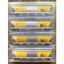 Orignial N Scale 1/160 Yellow Wheat Grain Transporter Train Carriage Model Adult Classic Collection Sand Table Static Display